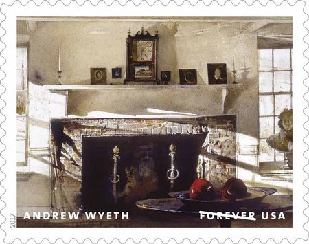 100 Cottage Forever Stamps Andrew Wyeth Painting Unused Postage for Mailing